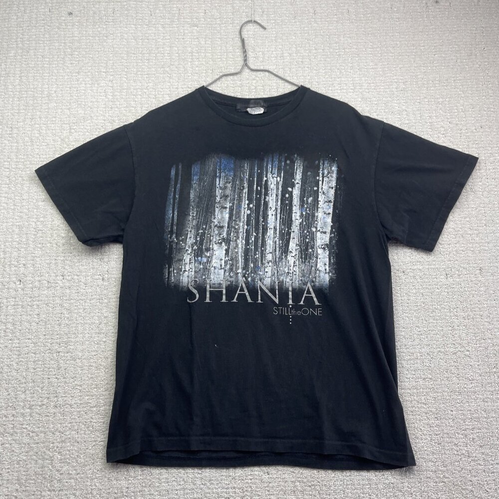 VTG Y2K Shania Twain Still the One Shirt Adult L Black Short Sleeve Music Merch